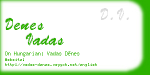 denes vadas business card